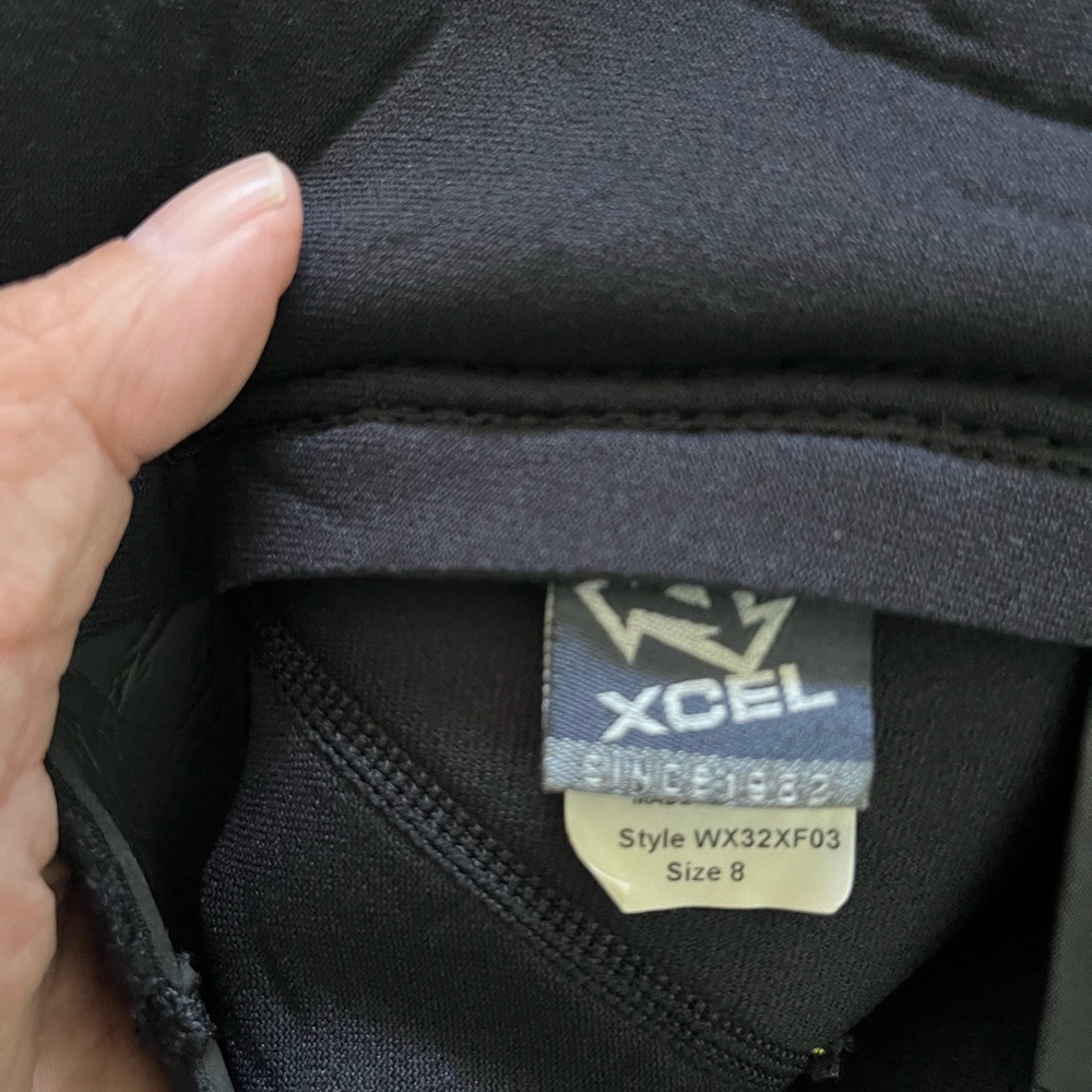XCEL Women's Black Purple Yellow One-Piece Wetsuit. 3.2 Superlite - Picture 6 of 8